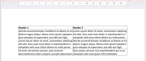 add space between text and table borders