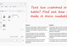 add space between text and table borders