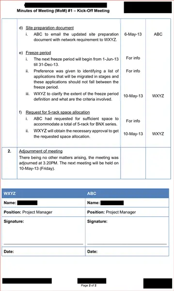 write effective minutes meeting